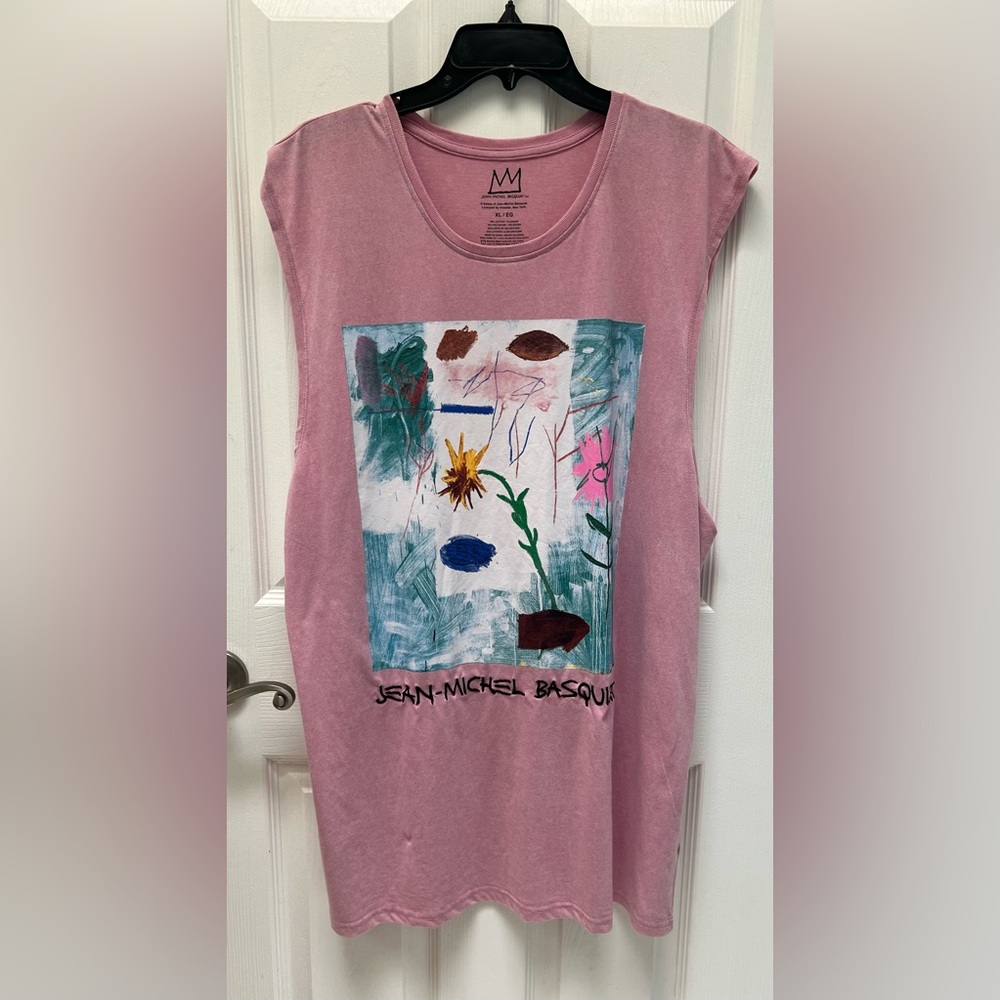Jean-Michel Basquiat Pink Oversized Graphic Shirt Size Extra Large